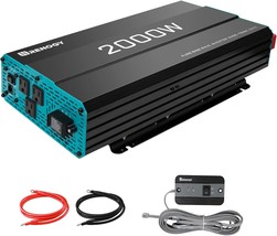 Renogy 2000W Pure Sine Wave Inverter 12V Dc To 120V Ac, Remote Controller - £248.28 GBP