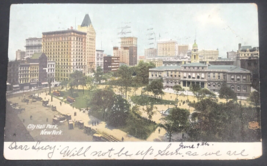 1907 City Hall Park New York NY Postcard Civic Center Manhattan - £7.41 GBP