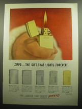 1957 Zippo Cigarette Lighter Ad - Zippo the gift that lights forever - $18.49