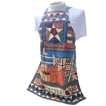 Harvest Apron Pumpkins Apples Autumn Fall Halloween Thanksgiving Vintage... - £14.88 GBP