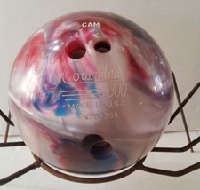 Vintage Columbia 300 WD Bowling Ball Made in USA 10.2 Oz Blue Purple Sparkle  - $46.39