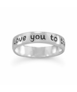 Authentic 925 Sterling Silver 4.5mm Love You To The Moon And Back Polish... - $91.18 CAD