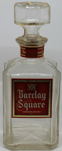 1966 Barclay Square Canadian Whisky 9&quot; 25oz Glass Bottle Decanter - $37.56