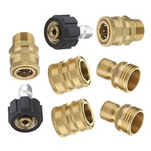 Ultimate Pressure Washer Adapter Set, Quick Disconnect Kit, M22 Swivel T... - £31.45 GBP