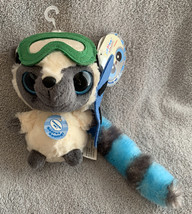 YooHoo &amp; Friends Aurora Bush Baby Snowboarding W/ Noise Plush 5” NWT Blue Tail - $9.99