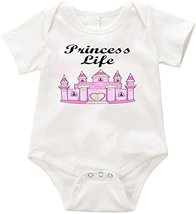 VRW Princess Life baby Onesie Romper Bodysuit (6 months, White) - £11.79 GBP