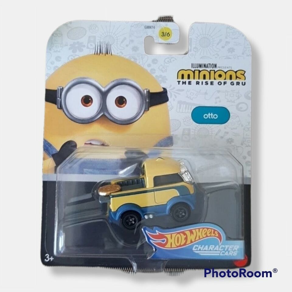 Primary image for Hot Wheels Minions Rise of Gru Otto Character Cars Mattel 2020