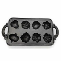 John Wright Cast Iron Pan Muffin Harvest Mold Cornbread Collectible Cook... - $32.99