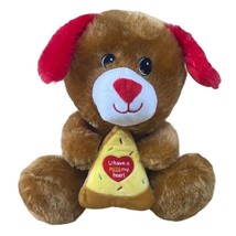 Hug &amp; Luv Pizza Pup Dog Puppy &quot;U Have a Pizza My Heart&quot; 10&quot; Plush Stuffed Animal - £10.07 GBP