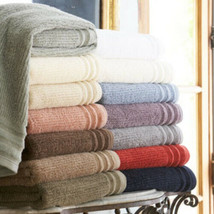 Peacock Alley Hudson Stripe Ribbed Cotton Towels - £7.03 GBP+