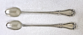 2 Antique Oneida Kenwood Scroll Design Silverplate Iced Tea Spoons No Mono - $12.38