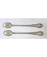 2 Antique Oneida Kenwood Scroll Design Silverplate Iced Tea Spoons No Mono - $12.38