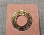 Circular Gold Tone Womens Pin/Suit Clip, Snakeskin Pattern 1.5&#39;&#39; Diameter - $9.49