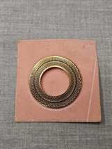 Circular Gold Tone Womens Pin/Suit Clip, Snakeskin Pattern 1.5&#39;&#39; Diameter - £7.46 GBP