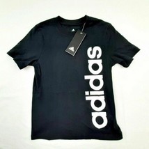 Adidas Little Boys T-shirt Size 4 Black TB24 - £13.51 GBP