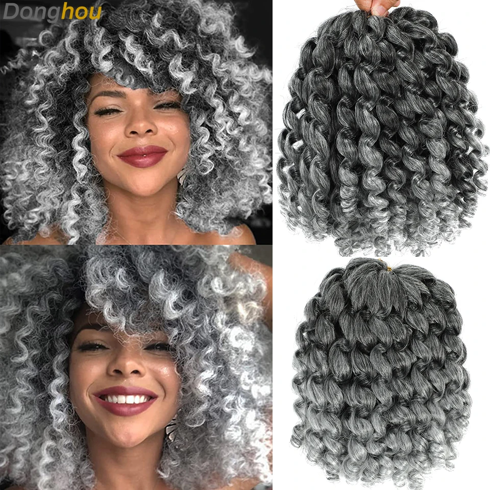 Ombre jumpy red ginger wand curls crochet hair 1b 27 30 350 613 purple grey colors thumb200