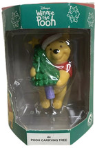 Disney Christmas Ornament Winnie the Pooh holding tree #44 new in box F51 - £5.96 GBP