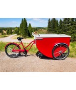 Cooler Bike Vendor Tricycle Frozen Treats Vendor Bike Red Tricycle Coole... - $128,681.68 MXN