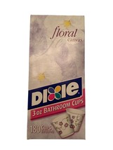 NEW Unopened dixie bathroom cups 3 oz Floral Canvas Disposable 200 - £21.90 GBP