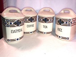 Vintage Porcelain 12 Pc Canister Kitchen Set With Lids Czechoslovakia - $79.99