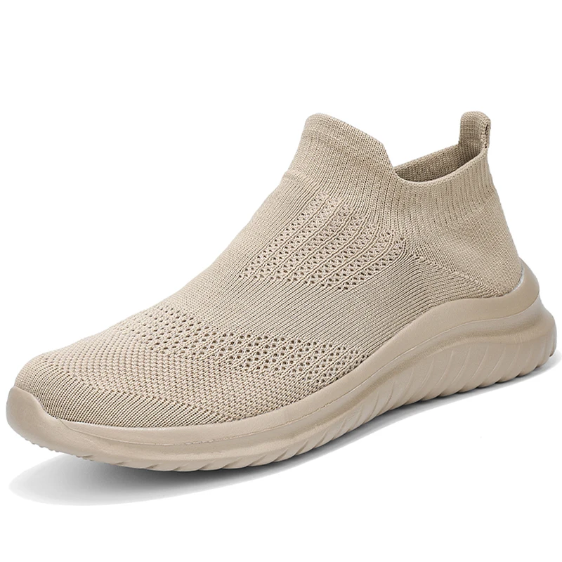 Men&#39;s Casual Sneakers Knitting Mesh Comfortable Socks Walking Shoes Comf... - $43.49