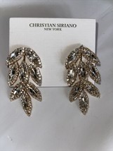 Christian Siriano Gold Tone Marquis Cut Crystals Chandelier Statement Ea... - $572.97 MXN