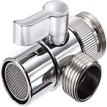 Faucet To Hose Adapter Splitter Part M22 X M24 Polished Chrome Brass Sink Valve - £28.71 GBP