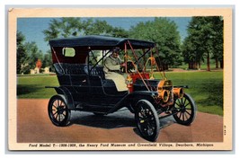 Model T Henry Ford Museum Greenfield Village Dearborn MI UNP Linen Postcard S13 - £3.16 GBP