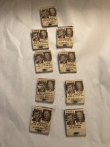 Vtg lot 9 matchbooks R C BROWN CLOTHING Mississippi LA 1950s  $2 trade coupon - £18.94 GBP