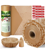 Honeycomb Packing Paper,12&quot; W X 200&#39; L Bubble Cushioning Wrap for Packin... - $32.68 CAD