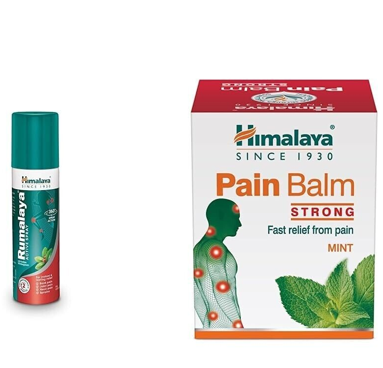 Primary image for Himalaya Herbal RUMALAYA ACTIVE SPRAY 50 gm + Pain Balm 45 gram Free Ship