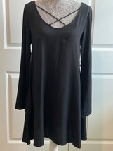 STETSON Western Black Rayon Dress Bell Sleeve size XS - $48.61