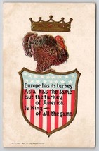 Thanksgiving Greetings American Turkey King Of All Game Postcard V21 - £4.68 GBP