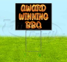 Award Winning Bbq 18x24 Yard Sign With Metal Stake Corrugated Bandit Bbq Usa - £20.88 GBP+