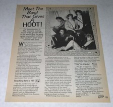 The Hooters BOP Magazine Photo Article Vintage 1986 - $18.99