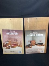 Lot of 2 Dura-Craft Miniature Dollhouse Furniture Kits Living Room &amp; Bedroom New - £16.73 GBP