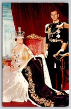 Her Majesty Queen Elizabeth II And H.R.H. Prince Philip Portrait Postcard V29 - £10.35 GBP