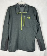 North Face Mens Pullover Sweatshirt Size XL Gray And Green 1/4 Zip - $18.51