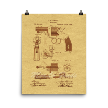 Revolver 1884 Vintage firearm Patent Art Print Poster, 8x10 or 16x20 - $17.95+
