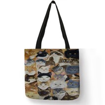 Bolso Femenino Unique Linen Eco Hand Bag Reusable Foldable Grocery Tote Bag Cute - £11.49 GBP