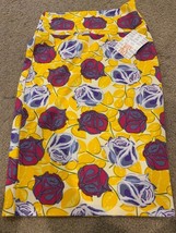 LuLaRoe Cassie Pencil Skirt Womens Sz XS Neon Floral Flowers Leaves Print NWT - £8.85 GBP