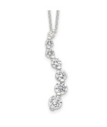 Sterling Silver Cubic Zirconia Graduating Necklace - $144.33 CAD
