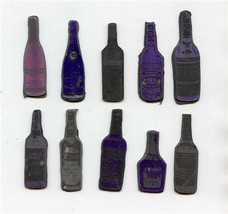 10 Different Liquor Bottle Metal Advertising Pieces 1950&#39;s  - £22.15 GBP