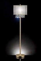 65&quot; Gold Novelty Floor Lamp With White Drum Shade - £506.68 GBP