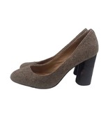 Coach Ophelia Heels Pumps Croco Gray Brown Fabric Womens 10 - $44.54