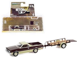 1984 Chevrolet El Camino Conquista Maroon Metallic and Beige with Utility Traile - $1,241.64 MXN