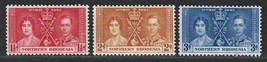 Northern Rhodesia 1937 Very Fine Mh Stamps Scott # 22-24 &quot; Coronation Issue &quot; - £1.39 GBP