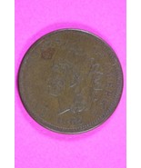 1865 Bronze Indian Head Cent Penny Rare Early Type Coin Exact Coin Pictu... - $24.31 CAD