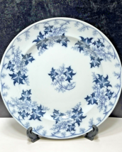 Villeroy &amp; Boch Elbe Platter Chop Plate Round Blue White Mettlach Germany 13&quot; - £45.15 GBP