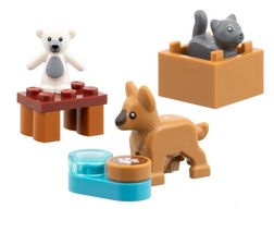 NEW City Lego Teddy Bear, Cat &amp; Dog Lego Figures - $12.56